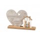 Haus mit Herz und Figuren in Steinoptik 26cm - Familie