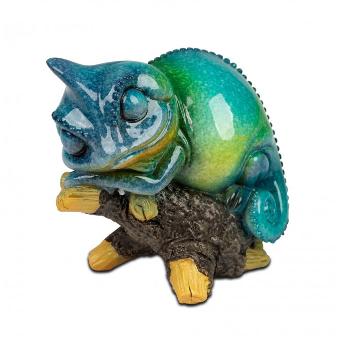 Chamäleon Fritzi auf Ast 8cm