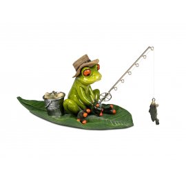 Frosch Angler auf Blatt