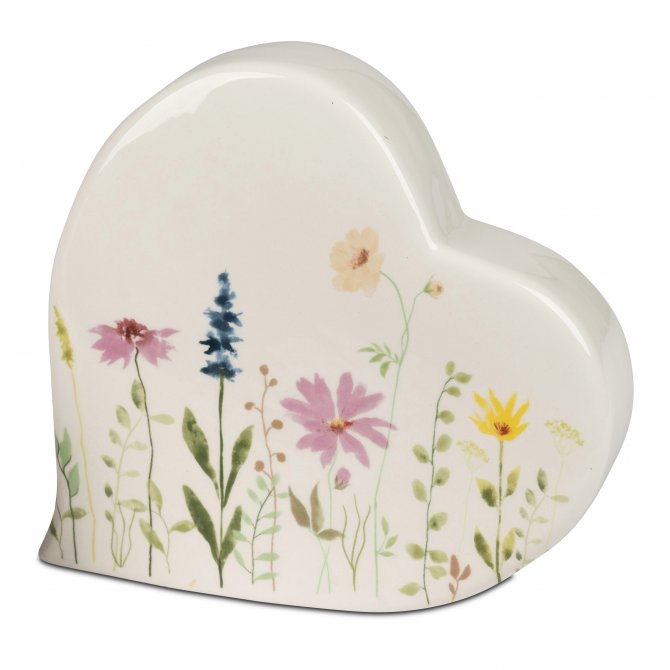 Deko-Herz 12cm Blumenwiese