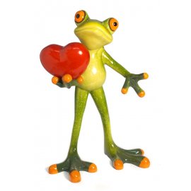 Frosch mit Herz stehend