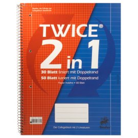 Collegeblock Twice 2 in 1