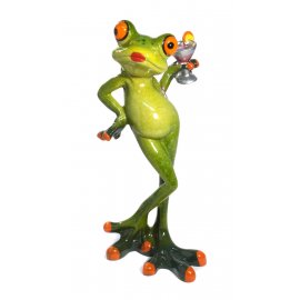 Frosch mit Drink und Handtasche