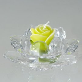 Leuchter Rose 11cm transparent