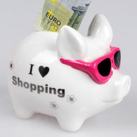 Sparschwein 11 I love shopping