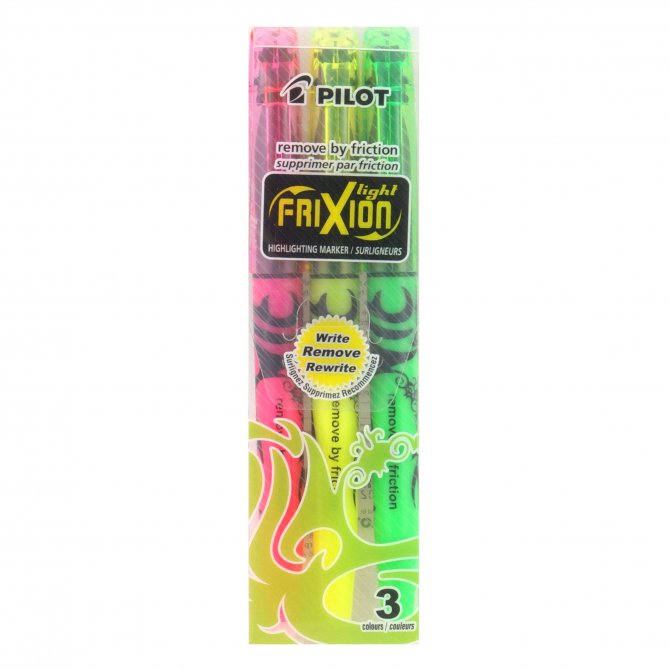 Textmarker Frixion light, 3er