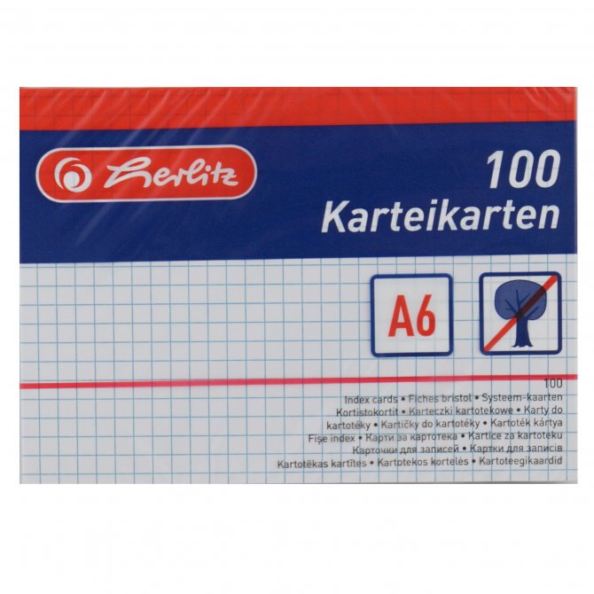 Karteikarte A6 100Stück weiß