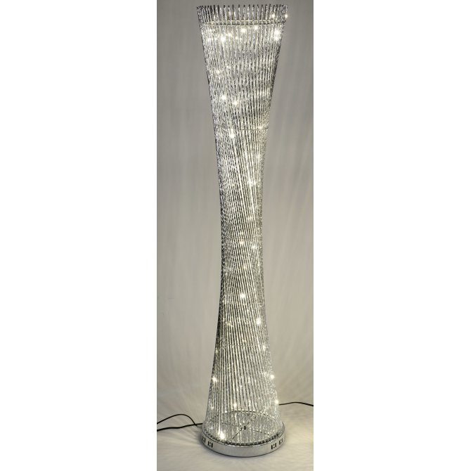 Lampe silber gedreht