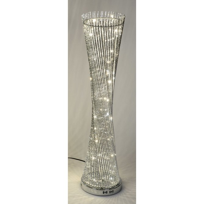 Lampe silber gedreht