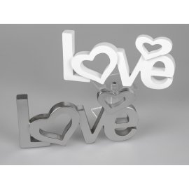 Schriftzug Love mit Herzen 30cm