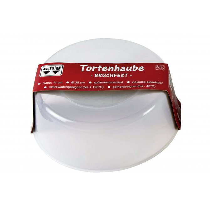 Haube für Tortenplatte bruchfest Kunststoff Ø30cm