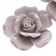 Rose aus Keramik, grau