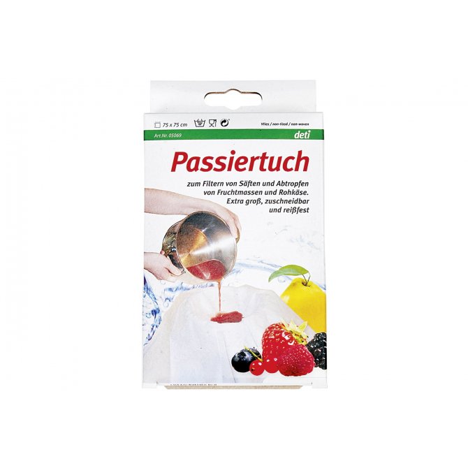 Passiertuch 75x75cm weiss